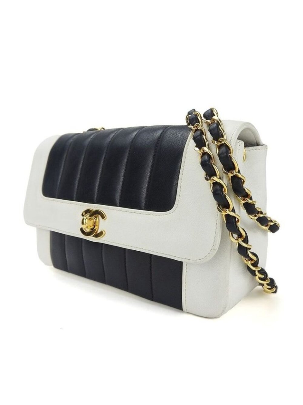 Chanel Chain Shoulder Bag Crossbody Mademoiselle 2 Nd Lambskinleather Leather